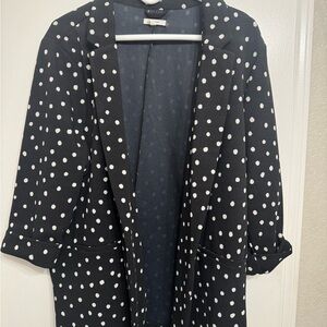 Black and White Polka Dot Blazer. Very gently used